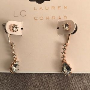Lauren Conrad- Gold Cubic Zirconia Drop Earrings